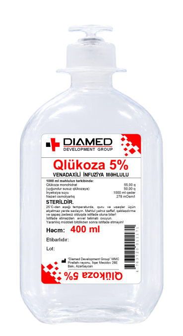 Qlükoza 5% 400 ml