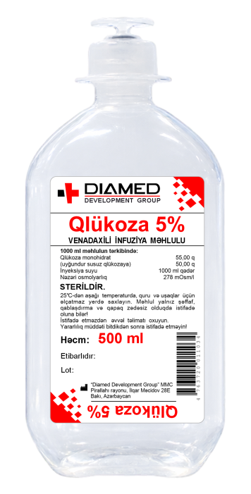 Qlükoza 5% 500 ml