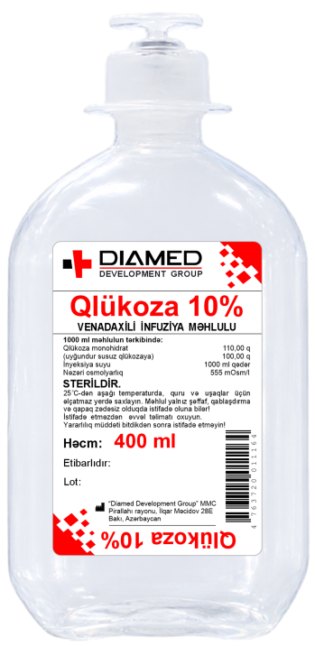 Qlükoza 10% 400ml